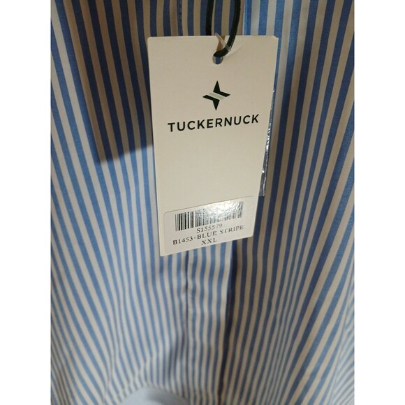 NWT TUCKERNUCK Women's Size XXL Blue Stripe Sofia Blouse - Picture 5 of 15